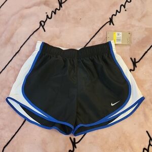 Nike Women's Black and Blue Athletic Shorts
